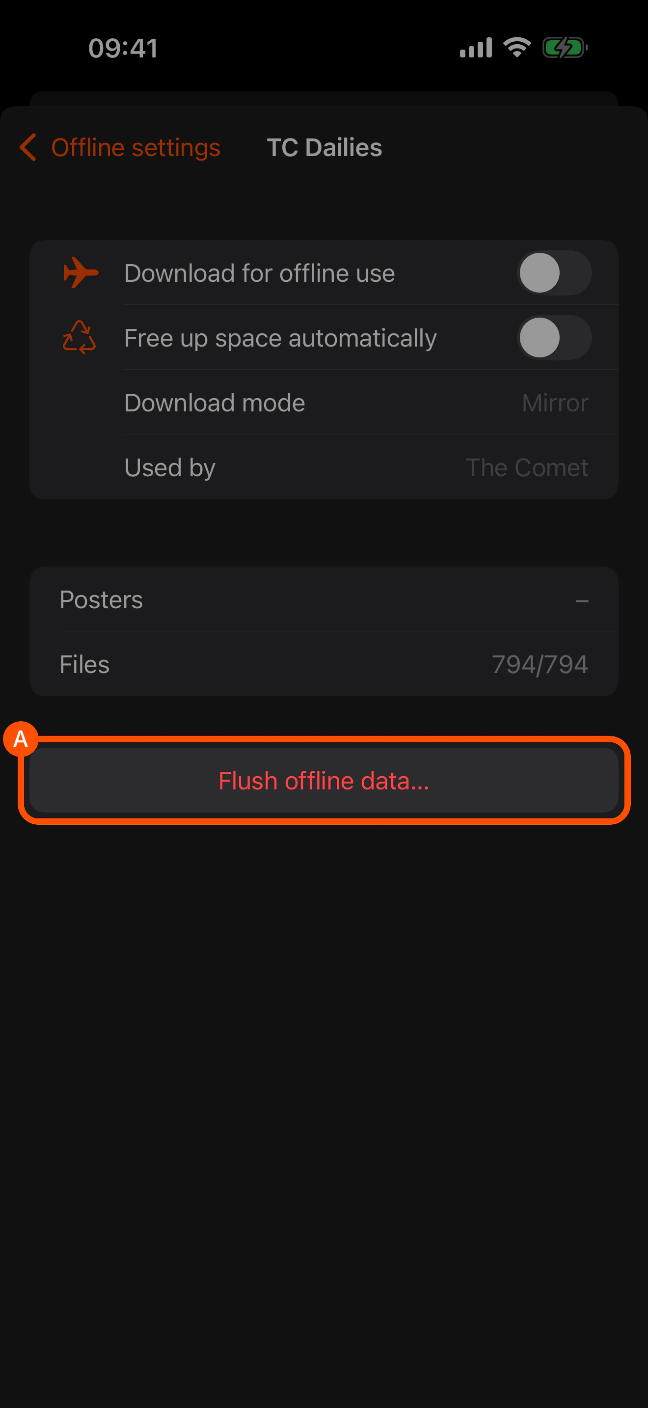 A source with downloaded files