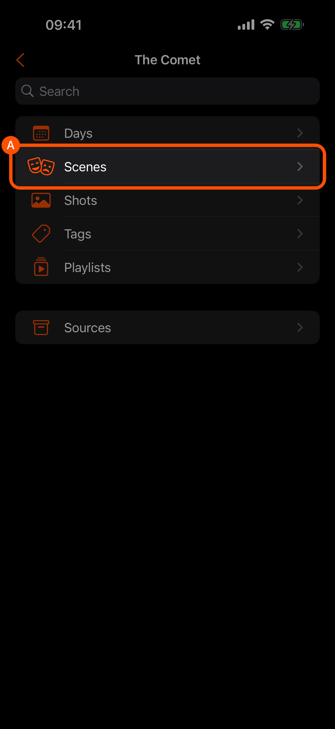 Project sidebar